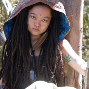 Pixie Hood Shipibo Hooded Waistcoat, Ayahuasca Clothing Ready to Ship for You Ayahuasca Ceremony