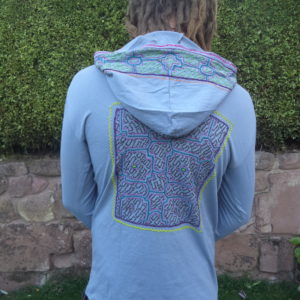 Shipibo Lilac Hoodie, Ayahuasca Clothing Ready to Ship For Your Ayahuasca Ceremony