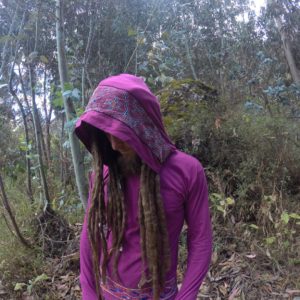 Shipibo Burgundy Hoodie, Ayahuasca Clothing Ready to Ship for Your Ayahuasca Ceremony