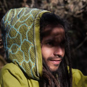 Men's Shipibo Green Hoodie, Ayahuasca Clothing Ready To Ship For Your Ayahuasca Ceremony
