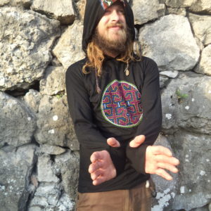 Shipibo Long Sleeved Hoodie, Ayahuasca Clothing, Shipibo Clothing Made to Order for your Ayahuasca Ceremony