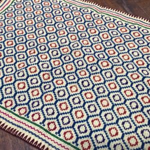 Small Shipibo Tapestry, Ancient Anaconda, Shipibo Artwork, Shipibo Cloth, 33cm by 34 cm