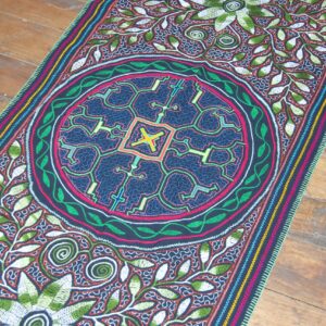 Shipibo Tapestry, Chakruna Sacred Portal, Shipibo Icaro, Shamanic Alter Cloth, 72cm x 162 cm