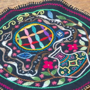 Shipibo Patch, Sacred Ayahuasca Vessel, 34 cm, Ayahuasca Patch, Shamanic Patch