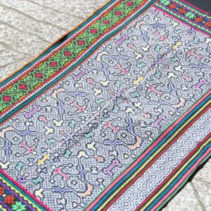 Shipibo Tapestry, Ancestral Ayahuasca, Shipibo Cloth, Shamanic Alter Cloth, 62 cm x 142 cm Shipibo Community of Contamana