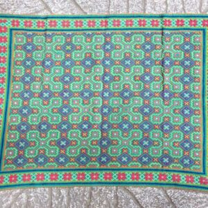 Shipibo Tapestry, Ancestral Heart of Ayahuasca, 64cm by 85 cm, From the San Juan Shipibo Weaving Community
