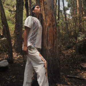 Bridging of the Worlds Shipibo Chakana Organic Cotton Ayahuasca Ceremonial Shirt