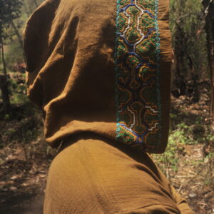 Bridging Of The Worlds Chakana  and Heart of Ayahuasca Shipibo Icaro Woodland Hoody