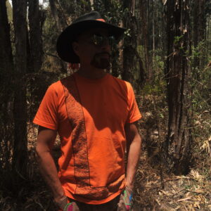 Bridging of the Worlds Organic Cotton Chakana Shipibo T Shirt Ayahuasca Ceremonial Clothing